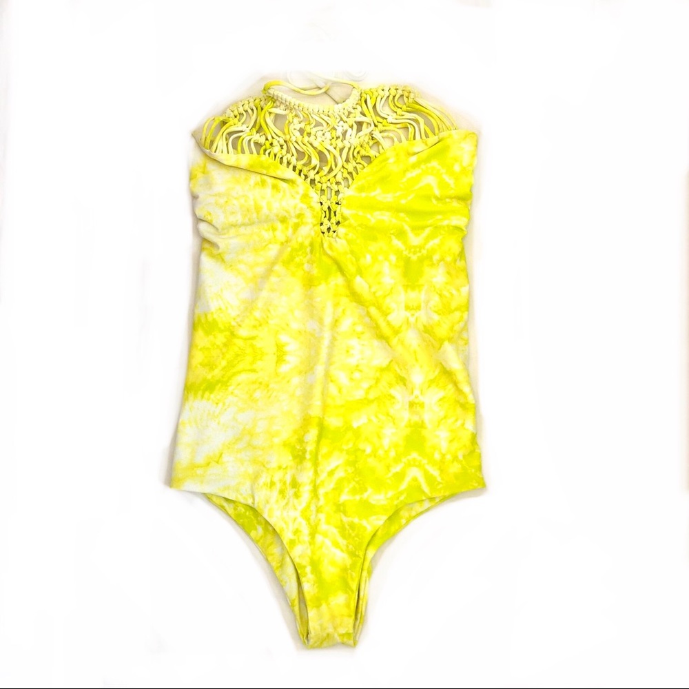 Mikoh Neon Tie Dye One Piece Swimsuit